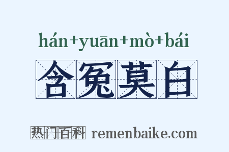 含冤莫白是什么意思的图片